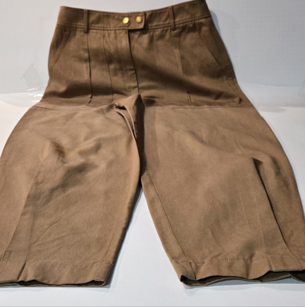 Rebecca Minkoff Camel Brown Cropped Pants High Waist Size 12